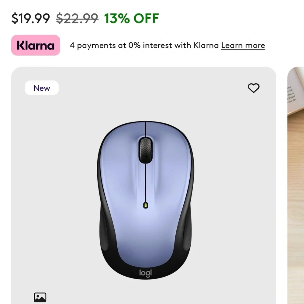 Logitech M325 Wireless Mouse - Black and Gray